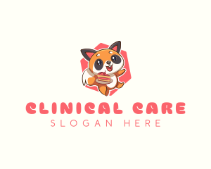 Cute Red Panda Cake logo design