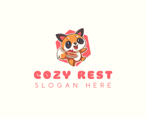 Cute Red Panda Cake logo design