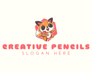 Cute Red Panda Cake logo design