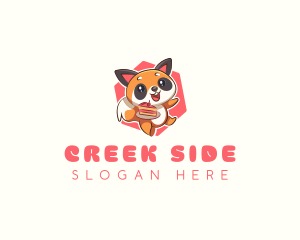 Cute Red Panda Cake logo design