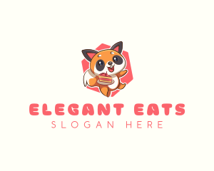 Cute Red Panda Cake logo design