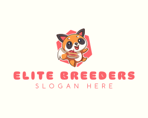 Cute Red Panda Cake logo design