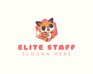 Cute Red Panda Cake logo design