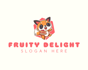 Cute Red Panda Cake logo design