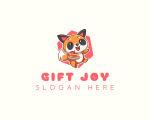 Cute Red Panda Cake logo design