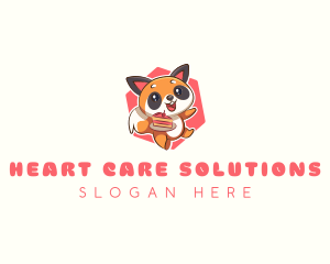 Cute Red Panda Cake logo design