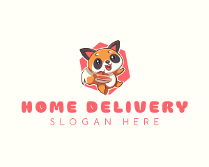 Cute Red Panda Cake logo design