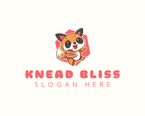 Cute Red Panda Cake logo design