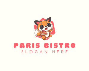 Cute Red Panda Cake logo design