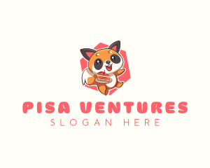 Cute Red Panda Cake logo design