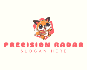 Cute Red Panda Cake logo design