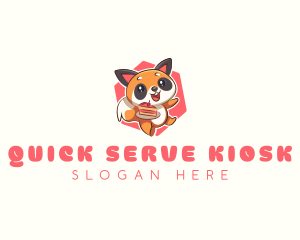 Cute Red Panda Cake logo design