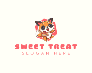 Cute Red Panda Cake logo design