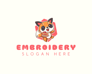 Cute Red Panda Cake logo design