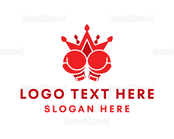 Boxing Gloves Crown Logo