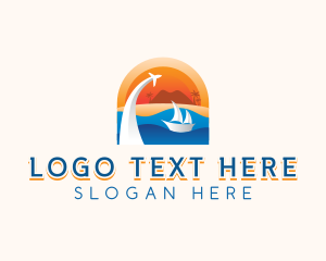 Cruise - Island Beach Travel logo design