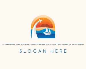 Ship - Island Beach Travel logo design