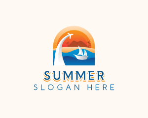 Island Beach Travel logo design