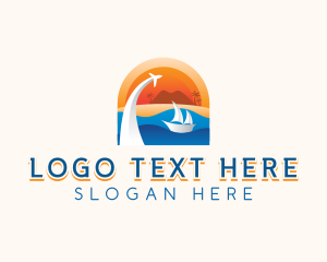 Susnet - Island Beach Travel logo design