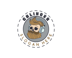 Headphones - Headphones Skull Podcast logo design