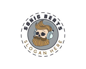 Headphones - Headphones Skull Podcast logo design