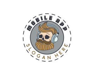 Podcast - Headphones Skull Podcast logo design