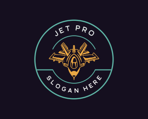 Military Jet Plane Aircraft logo design