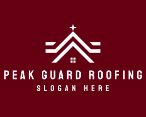 Real Estate House Roofing logo design