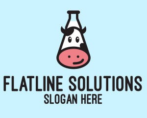 Happy Cow Milk Bottle  Logo