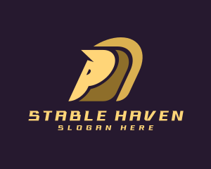 Golden Horse Race logo design