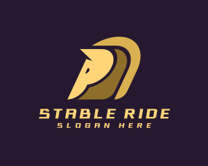 Golden Horse Race logo design