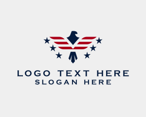 National - American Patriot Eagle logo design