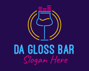 Neon Music Bar logo design