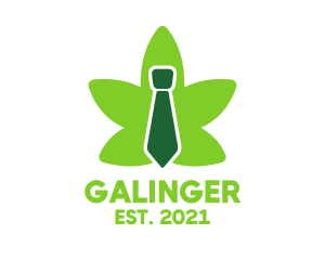 Cannabis - Green Marijuana Necktie logo design
