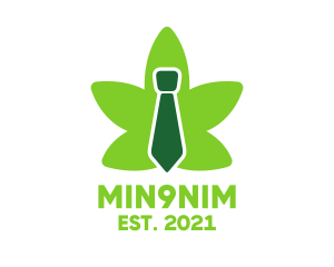 Therapy - Green Marijuana Necktie logo design