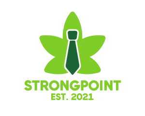 Smoke - Green Marijuana Necktie logo design