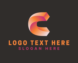 3d Printing - Creative Company Letter C logo design