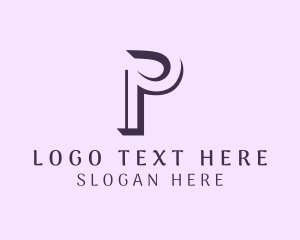Letter P - Beauty Hair Stylist Salon logo design