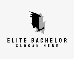 Bachelor - Man Head Hair logo design