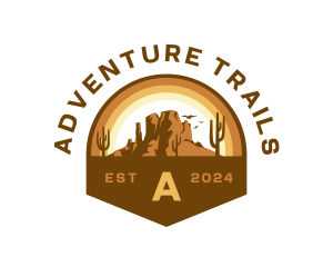 Trekking Desert Travel logo design