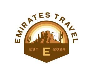 Trekking Desert Travel logo design