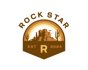 Trekking Desert Rock logo design