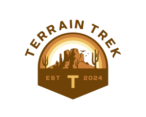 Trekking Desert Travel logo design