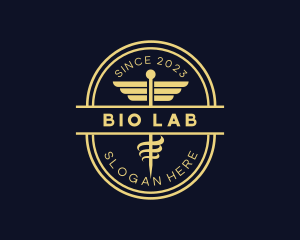 Biology - Caduceus Staff Pharmacy logo design