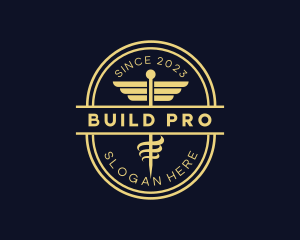 Surgeon - Caduceus Staff Pharmacy logo design