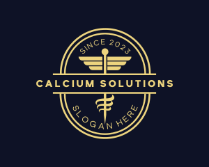 Caduceus Staff Pharmacy logo design