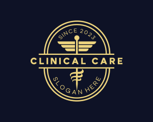 Caduceus Staff Pharmacy logo design