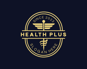 Caduceus Staff Pharmacy logo design
