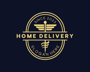 Caduceus Staff Pharmacy logo design