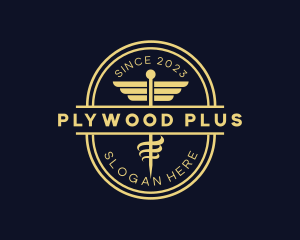 Caduceus Staff Pharmacy logo design